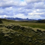 View to the mountains.
A five minutes walk from Hlaskjl.